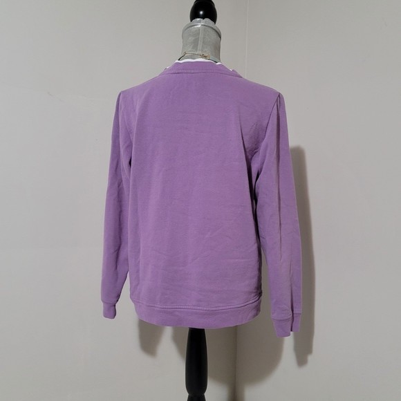 M Vintage Adrian Delafield Sweater Butterfly Floral Pastel Purple 90s - Picture 4 of 10